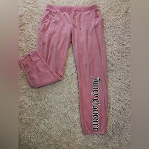 JUICY COUTURE PINK VELOUR TRACKPANTS